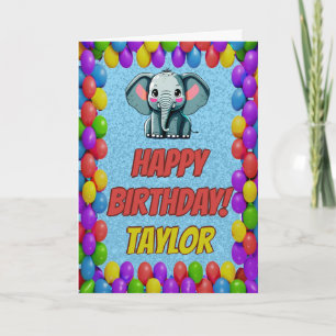 Elephant Personalisiert Fun Gruß Geburtstag Karte