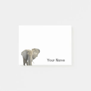 Elephant Personalisiert Name Safari Animal Post-it Klebezettel