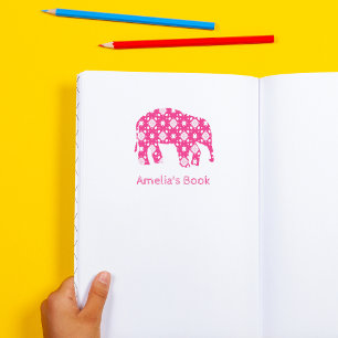 Elephant Personalisiertes Buchzeichen Selbstfarbig Permastempel