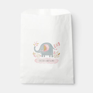 Elephant Pink Niedlich Girl Baby Dusche Geschenktütchen