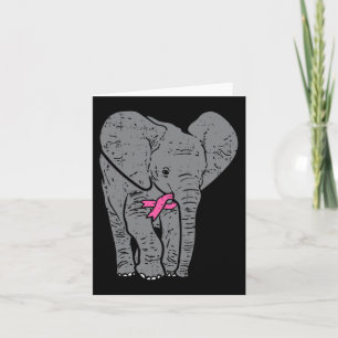Elephant Pink Ribbon Brustkrebs Aufklärung Karte