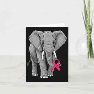Elephant Pink Ribbon Brustkrebs Aufklärung Karte