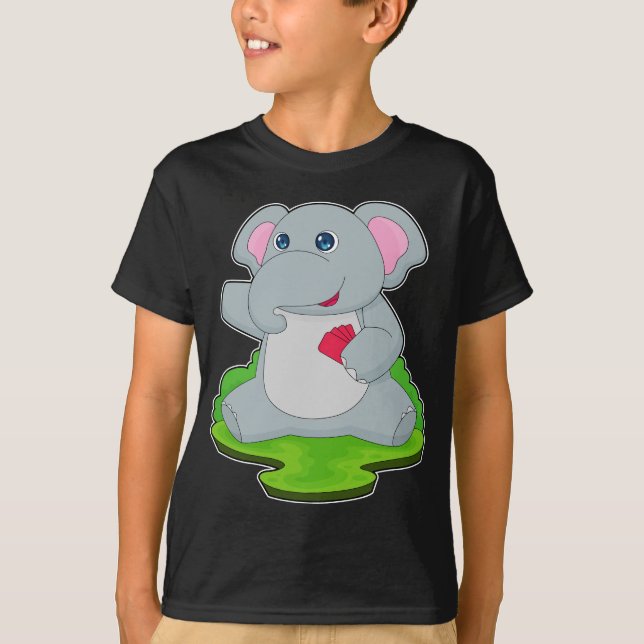 Elephant-Poker-Poker-Karten T-Shirt (Vorderseite)