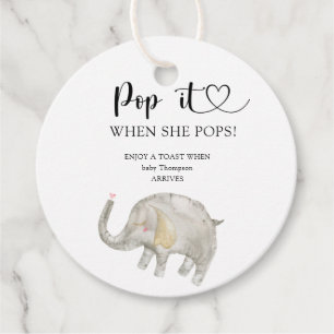 Elephant Pop es, wenn sie Pop Babydusche Geschenkanhänger