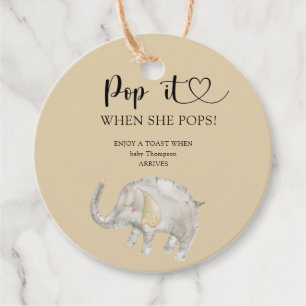 Elephant Pop es, wenn sie Pop Babydusche Geschenkanhänger