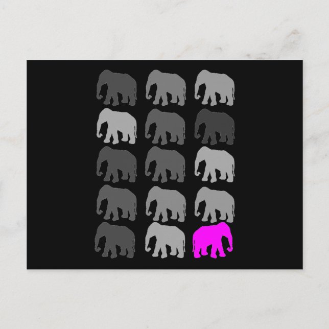 Elephant PopArt Geschenke Postkarte (Vorderseite)