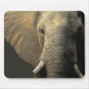 Elephant Portrait Mousepad