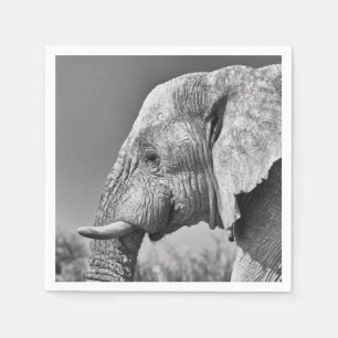 Elephant portrait serviette
