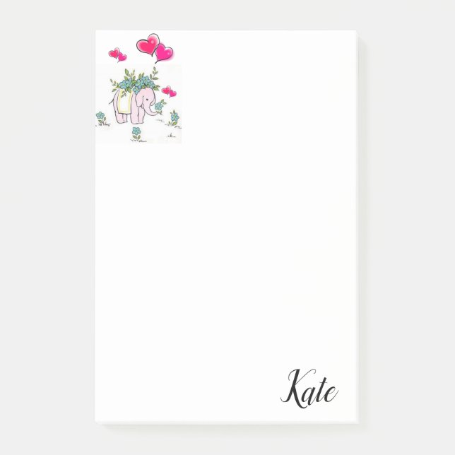 Elephant Post-it Klebezettel (Vorderseite)