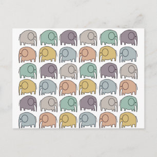 Elephant Postcard Postkarte