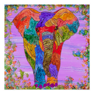 Elephant Poster 20" x 20"