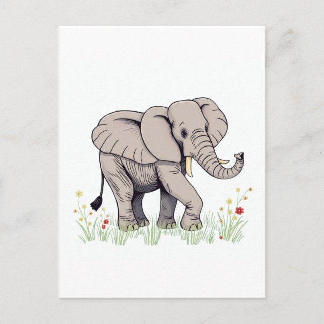 Elephant Postkarte (Vorderseite)