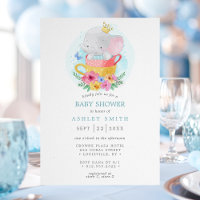 Elephant Prince Teacup Boy Baby Dusche