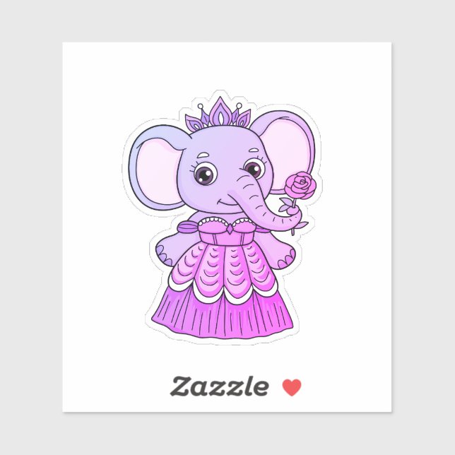 Elephant Princess Aufkleber (Blatt)
