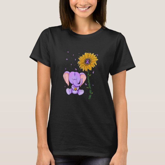 Elephant Purple I ll Remember For You Alzheimer s  T-Shirt (Vorderseite)