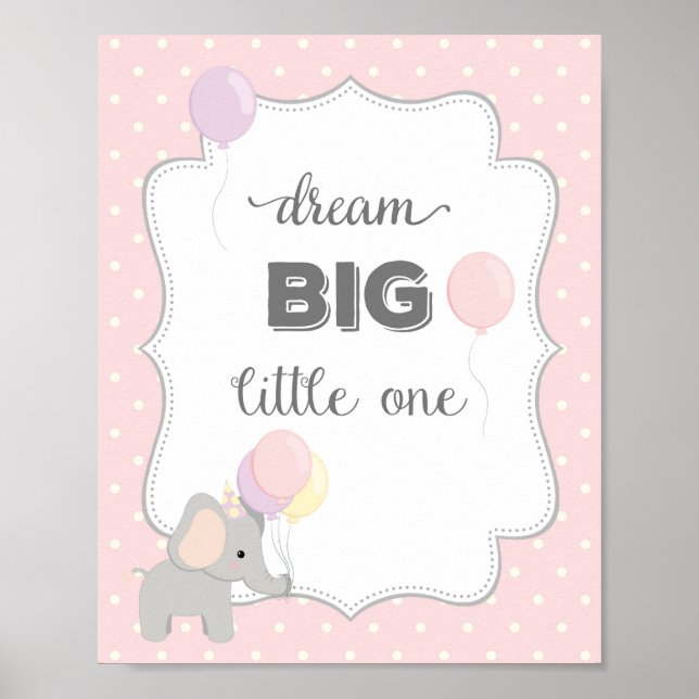Elephant Quote Art Print Poster (Vorne)