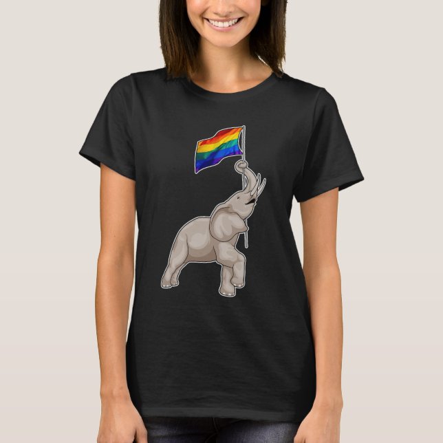 Elephant Rainbow T-Shirt (Vorderseite)
