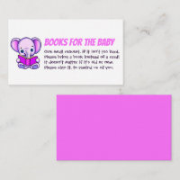 Elephant Reading Books for Baby Shower Girl