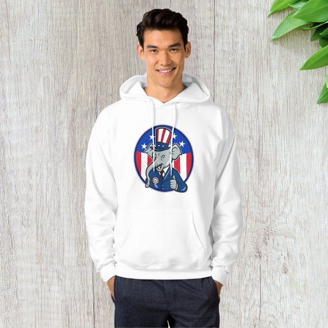 Elephant Republican Mens Hoodie (Von Creator hochgeladen)