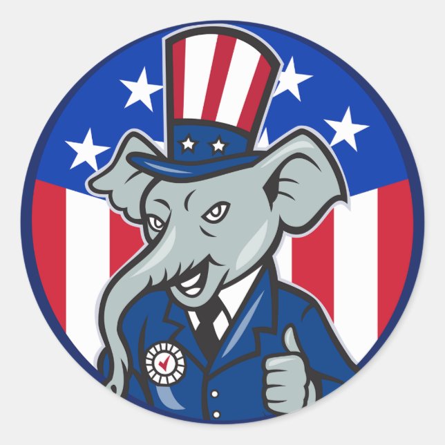 Elephant Republican Stickers (Vorderseite)