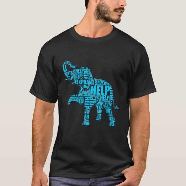 Elephant Rett Animal Africa Heart Liebe Rescue T-Shirt (Vorderseite)