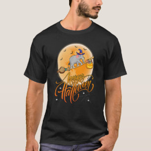 Elephant Ride Hexe Shotgun Moon Vintag Elefant T-Shirt