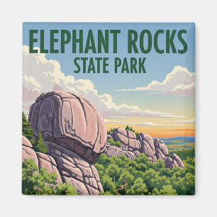 Elephant Rocks Staat Park Missouri Travel Magnet