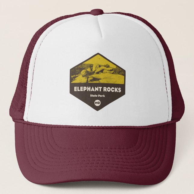 Elephant Rocks Staat Park Missouri Truckerkappe (Vorderseite)