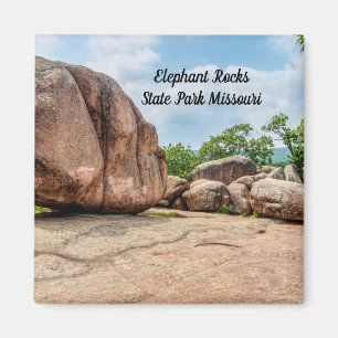 Elephant Rocks Staat Park Square Magnet