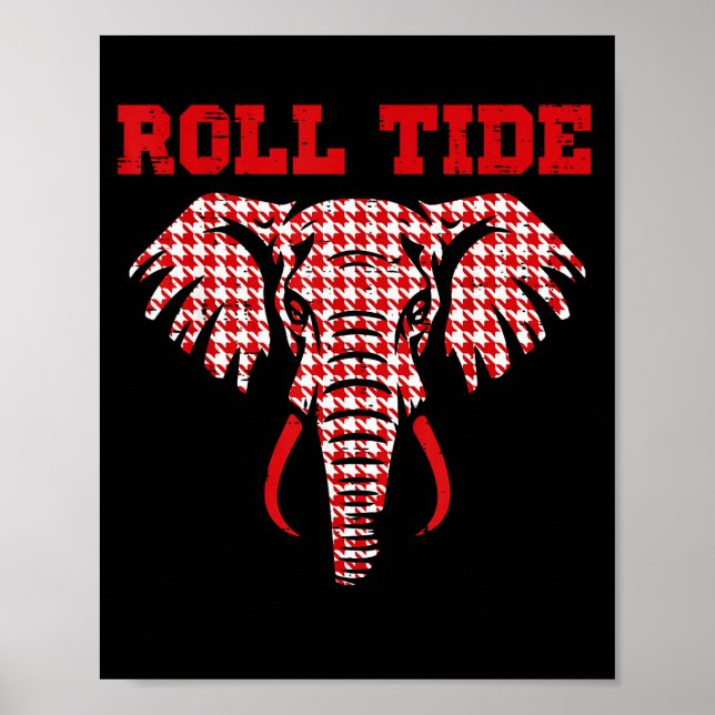 Elephant Roll Tide Women Kids Boys Girls Youth Tee Poster (Vorne)