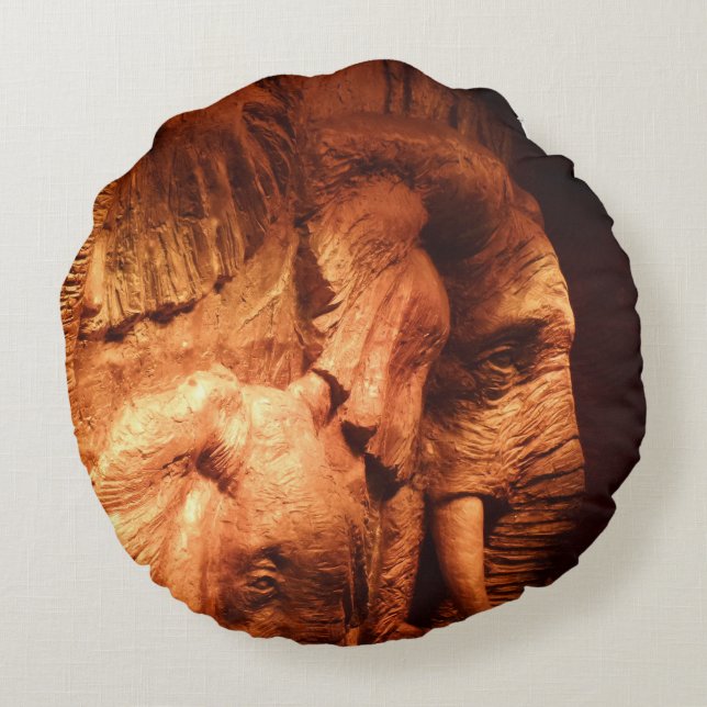 Elephant Round Pillow Rundes Kissen (Rückseite)