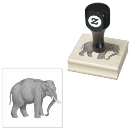 Elephant Safari Animals Gummistempel