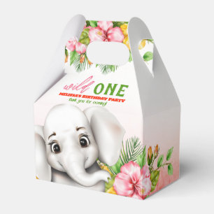 Elephant Safari Birthday Favor Boxes Geschenkschachtel