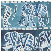 ELEPHANT SAFARI Boho Deep Indigo Wasserfarbe