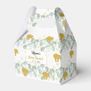 Elephant Safari Floral Jungle Neutral Baby Dusche Geschenkschachtel