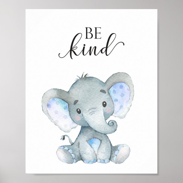 Elephant Safari Kinderzimmer Wall Art Poster (Vorne)