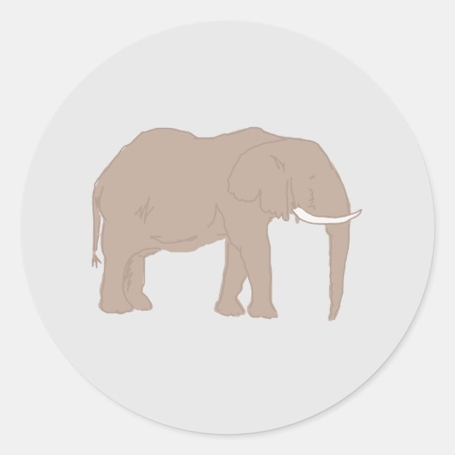 Elephant Safari Party Danke Stickers (Vorderseite)