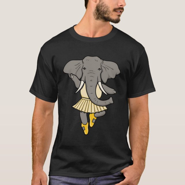Elephant Safari Wildlife Animals Tanzen Ballett T-Shirt (Vorderseite)
