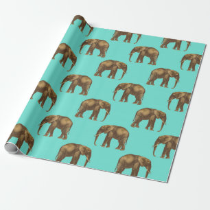 Elephant Safari Wildlife Geschenkpapier