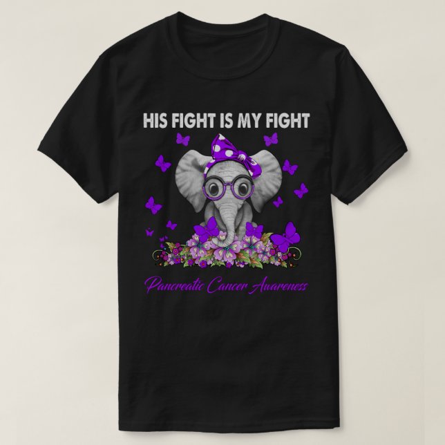 Elephant sein Kampf ist mein Kampf gegen Bauchspei T-Shirt (Design vorne)