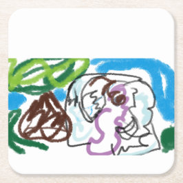 Elephant SET Rechteckiger Pappuntersetzer