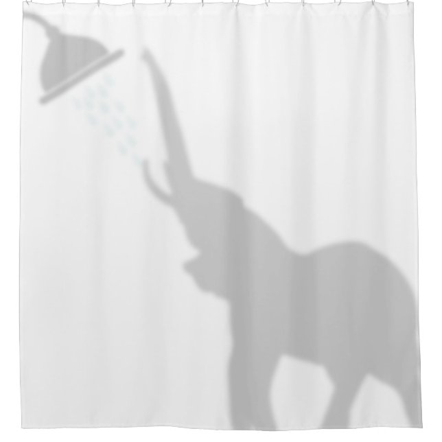 Elephant Shadow Silhouette Shadow Buddies Dusche Duschvorhang (Vorderseite)