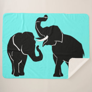 Elephant Sherpa Blanket Sherpadecke