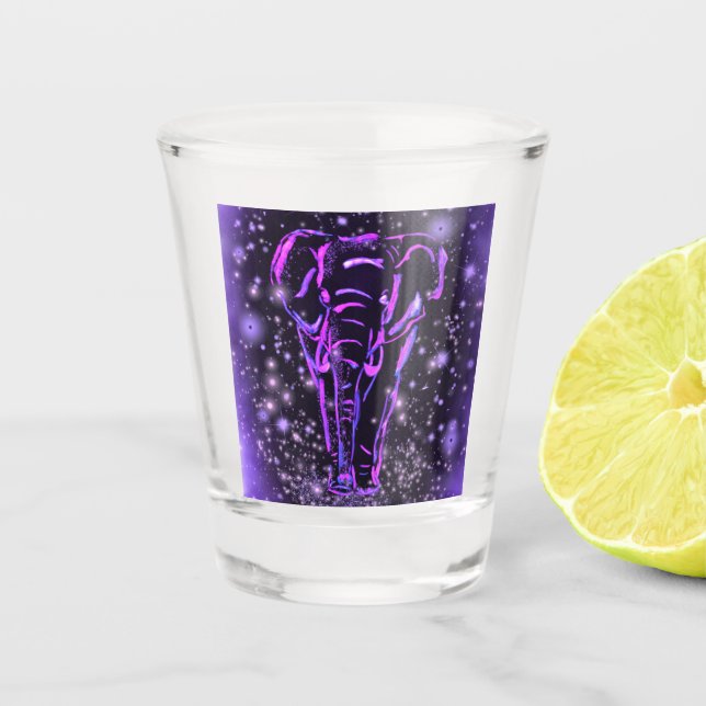 Elephant Shot Glass Walking in der frühen Nacht Schnapsglas (Vorderseite)