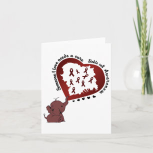 Elephant Sickle Cell T-Shirt Jemand in der Liebe b Karte