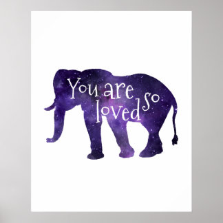 Elephant Sie sind so lieblich Zitat Poster