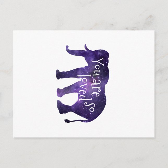 Elephant Sie sind so lieblich Zitat Postkarte (Vorderseite)