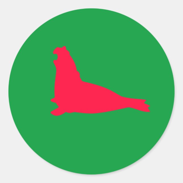 Elephant Siegel Sticker Rot (Vorderseite)