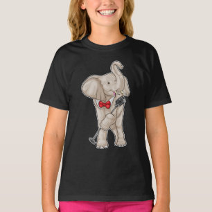 Elephant Singer Microphone Music T-Shirt