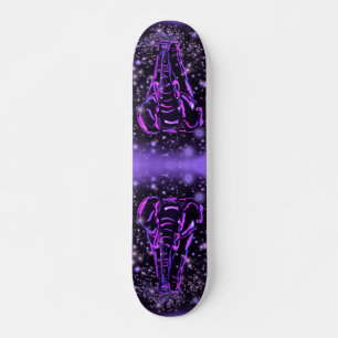 Elephant Skateboard Lila Rosa Sternennacht